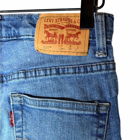 Levi's 511 Slim Kids Blue Jeans Size 12 26x27 - Picture 2 of 5